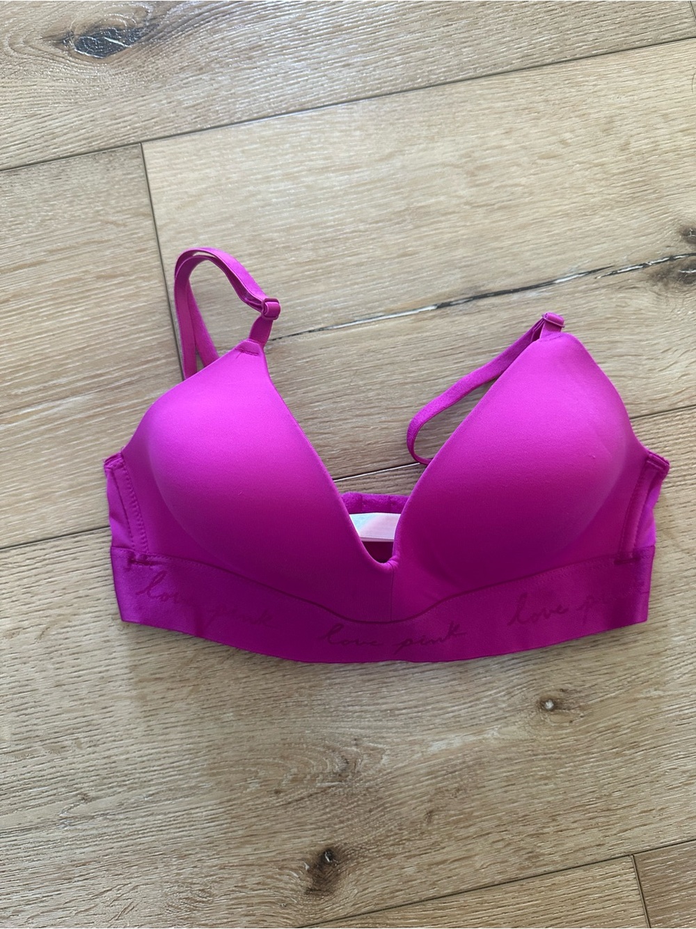 NWT PINK Wear Everywhere Lightly Lined Wireless Bra 32C